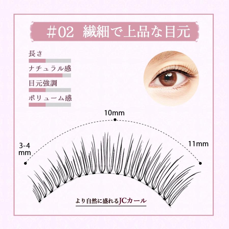 ☆　つけまつげ　自然　カール　かわいい　立体感　ボリューム　5ペア　ブラック csm04_03.jpg