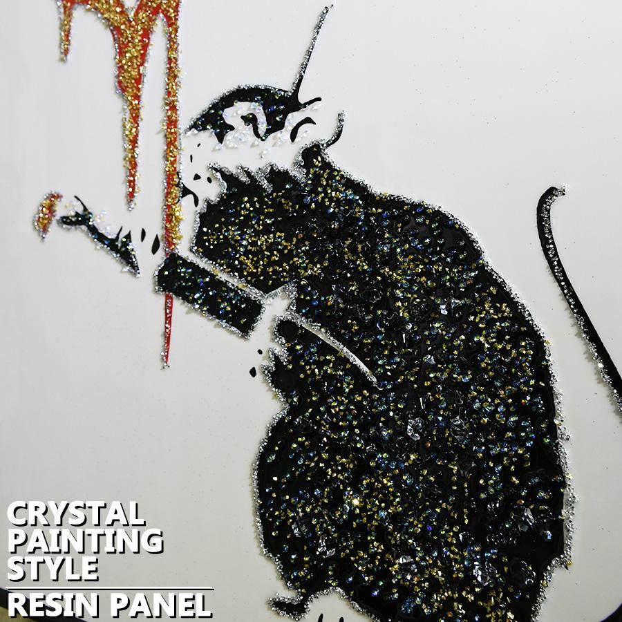 アートパネル 60×80 水晶絵 KH284A バンクシー ねずみ 動物 アートパネル 60×80 水晶絵 KH284A バンクシー ねずみ 動物
