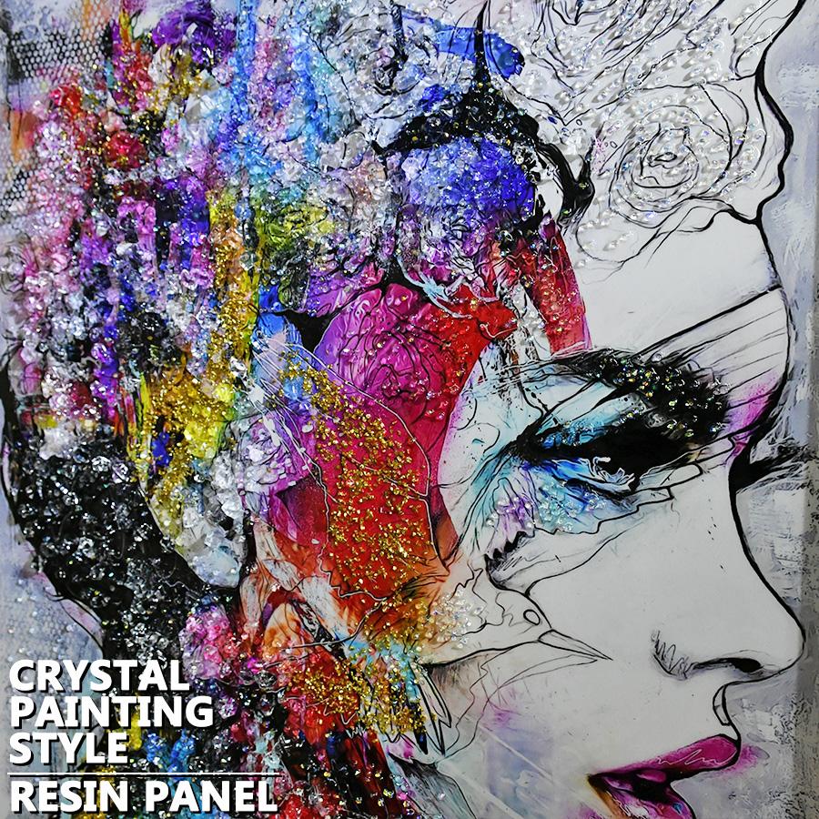 アートパネル 60×80 水晶絵 KH890 ポップアート 人物 女性 アートパネル 60×80 水晶絵 KH890 ポップアート 人物 女性