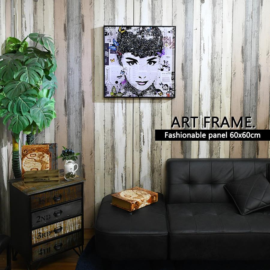 アートパネル 60×60 水晶絵 KH602 オードリーヘップバーン 偉人 女性