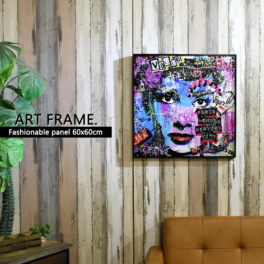 アートパネル 60×60 水晶絵 KH963 女性 人物 壁掛けパネル ポップ