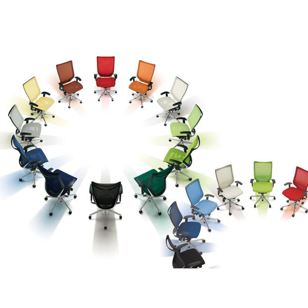 バロン グラデーションメッシュ ハイバック 肘無し ブラック