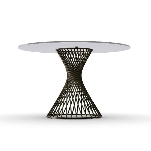 k008r110 イタリア Calligaris社製 ガラスダイニングテーブル イタリアのCalligaris(カリガリス)社のTOKYO(トーキョー) 円形