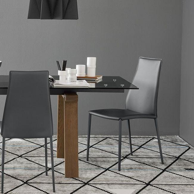 カリガリス　ダイニングチェア　1脚 カリガリス チェア スエードグレー 1脚