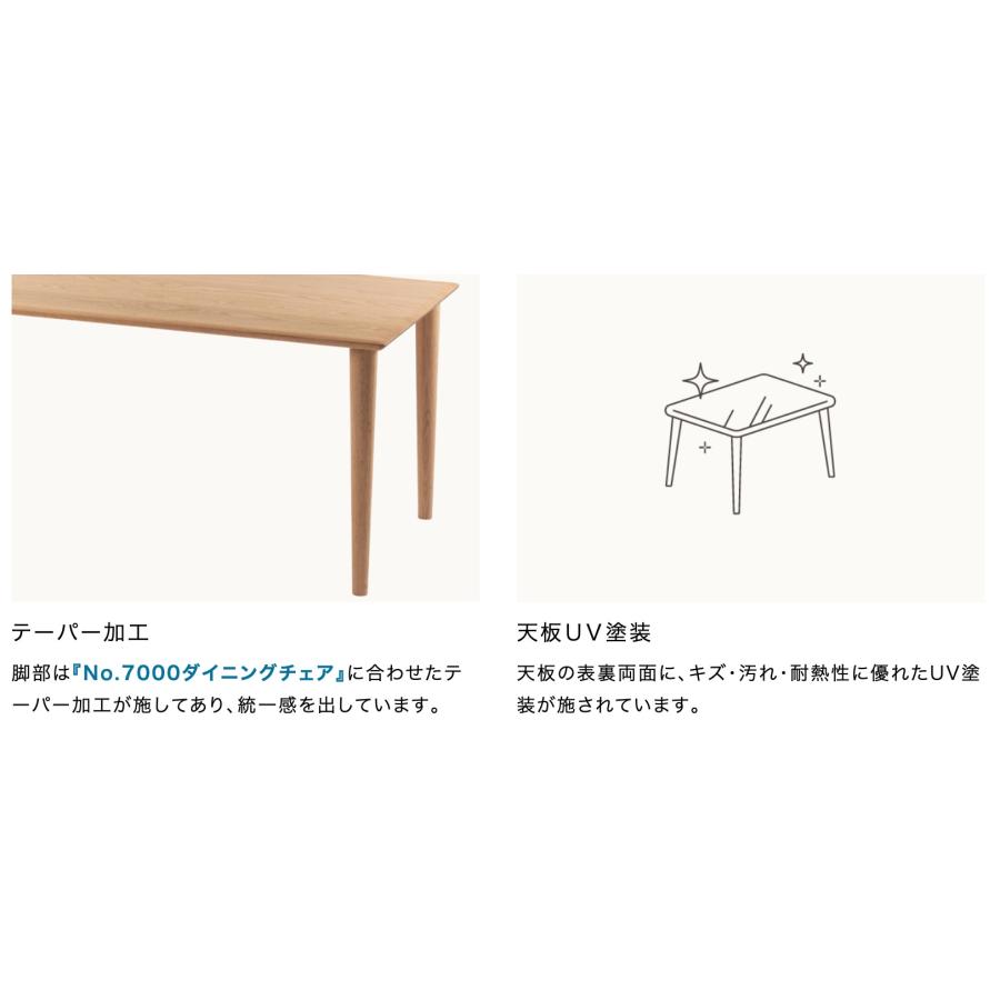 浜本工芸 ダイニングテーブル DT-7000 No.7000 HAMAMOTO 天板 浜本工芸 ダイニングテーブル DT-7000 No.7000 HAMAMOTO 天板