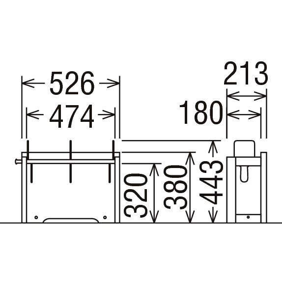 ボナシェルタ カリモク ブックスタンド 奥行60cmデスク専用 AT0571