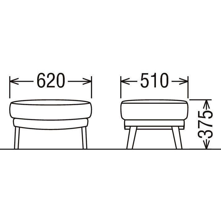 カリモク スツール ZU46モデル 本革 レザー オットマン ZU4606 ZU4656 プレミアム karimoku 国産 | カリモク家具 | 02