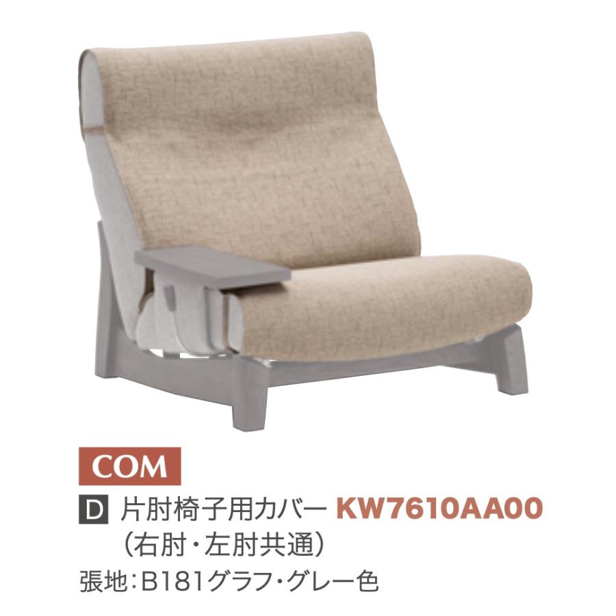 カリモク 片肘椅子用カバー（右肘・左肘共通）WW76モデル 平織布地 KW7610 karimoku 国産の画像