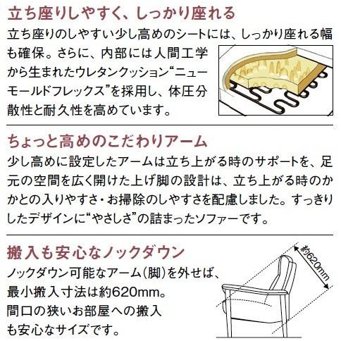 カリモク ソファ 2人掛椅子ロング ZW37モデル レザー 本革 ZW3712 二人掛け 2P プレミアム karimoku 国産_2
