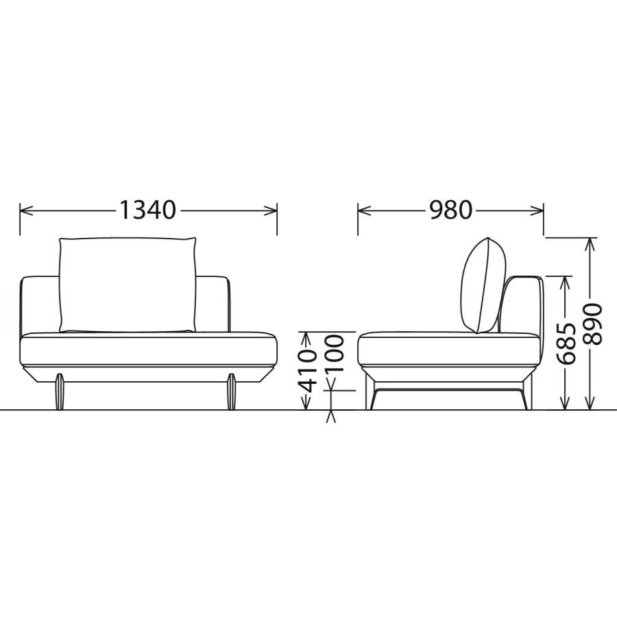 カリモク ソファ 2人掛椅子 ロング（左） UU40モデル 平織布地 UU4009 UU40A9 UU4019 プレミアム UU4059 UU40F9 UU4069 karimoku 国産_2