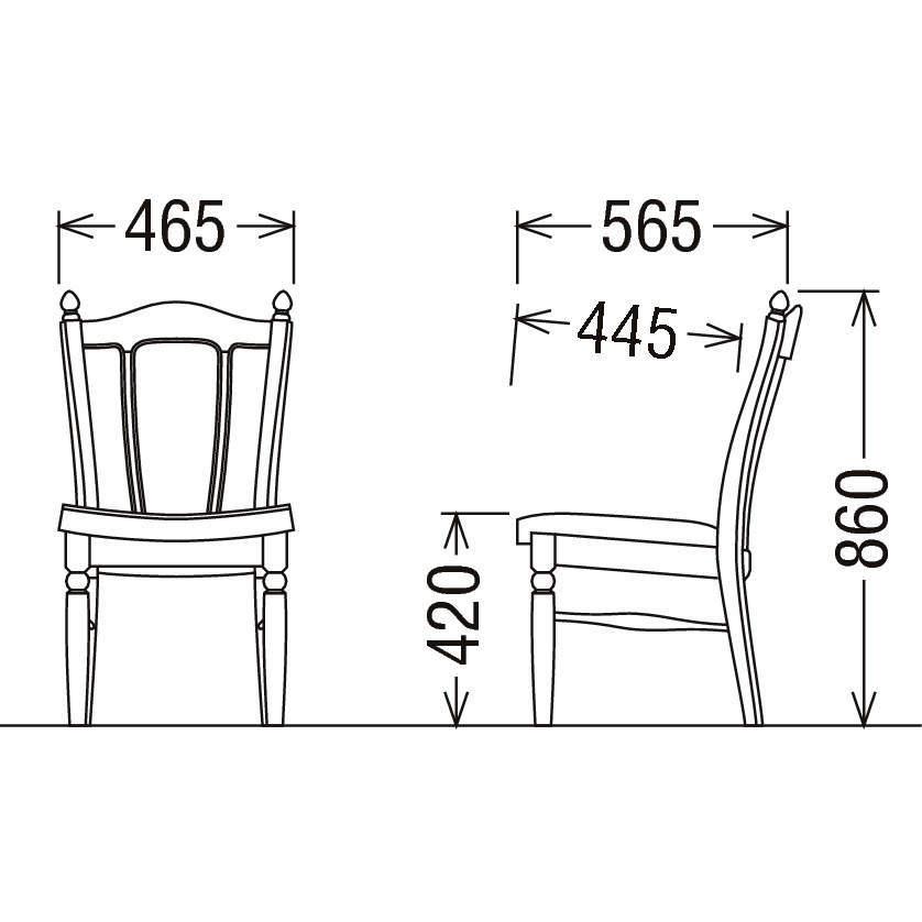 COLONIAL（カリモク家具） カリモク 食堂椅子 肘なし 肘付き