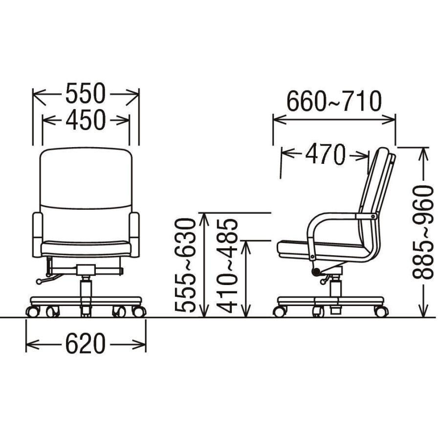 カリモク デスクチェア XS5560 XS5570 オフィスチェア ワークチェア 平織布地 トーションバー karimoku 国産｜nimus｜04