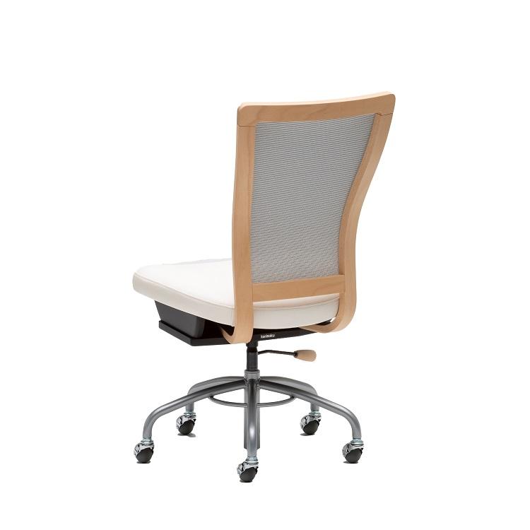 KR DC デスクチェア ブラック 肘付 ハイバック メッシュ カリモク  