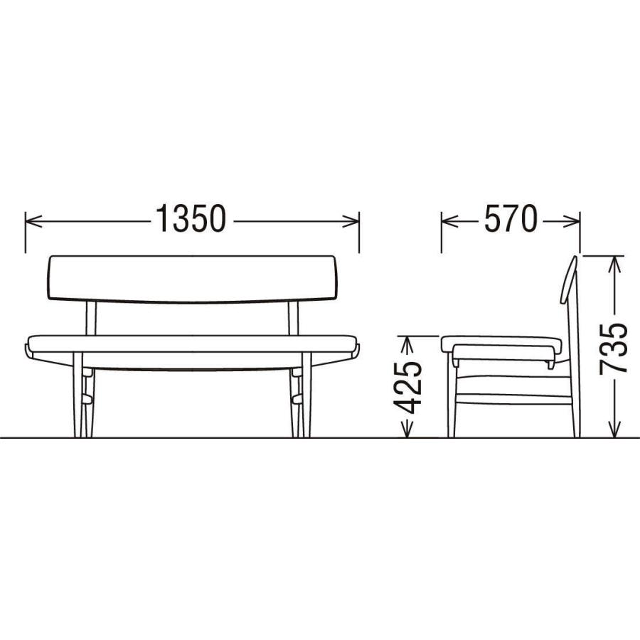 カリモク家具（KARIMOKU FURNITURE） カリモク 2人掛椅子 ベンチ CU72