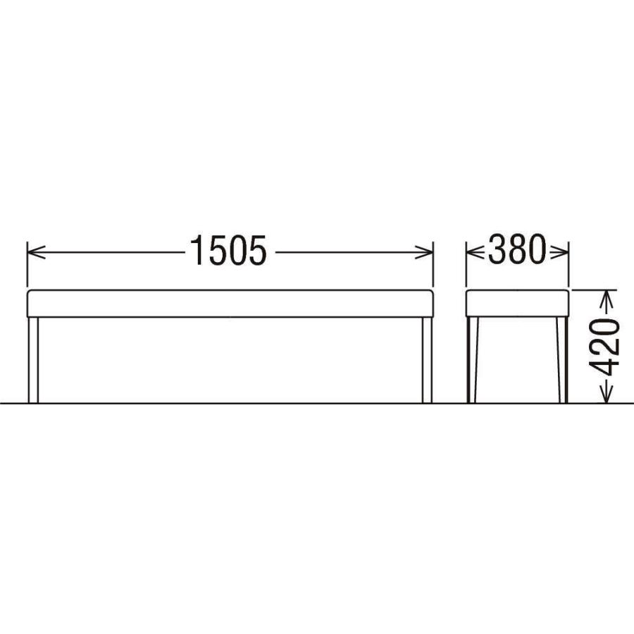 カリモク ベンチ 幅150.5cm ファブリック CU01／CU02／CU03モデル CU0157 CU0257 CU0357 ダイニングチェア プレミアム karimoku 国産_2