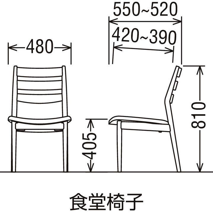 カリモク 食堂椅子 肘なし CW63モデル 合成皮革 CW6315 ダイニングチェア イス プレミアム karimoku 国産｜nimus｜04