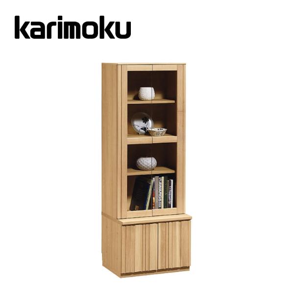【美品】カリモク ガラスキャビネット 左開き サイドボード カリモク家具（KARIMOKU FURNITURE） カリモク キャビネット（ガラス扉