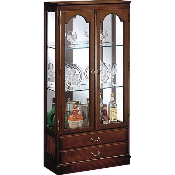 そ64)カリモク karimoku コロニアル ガラスキャビネット サイドボード