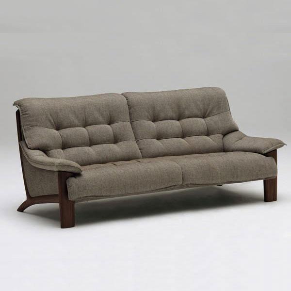【美品】　カリモク ソファ グレー　布　UU49 北欧風 天然木　2人3人用 美品】 カリモク ソファ グレー 布 UU49 北欧風 天然木 2人3人用 楽天
