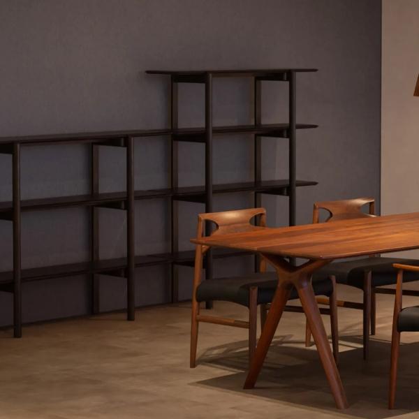 起立木工 キリツモッコウ　タモ　トリム　オープンラック　飾り棚　シェルフ ウォールナット材 起立木工 キリツモッコウ タモ トリム