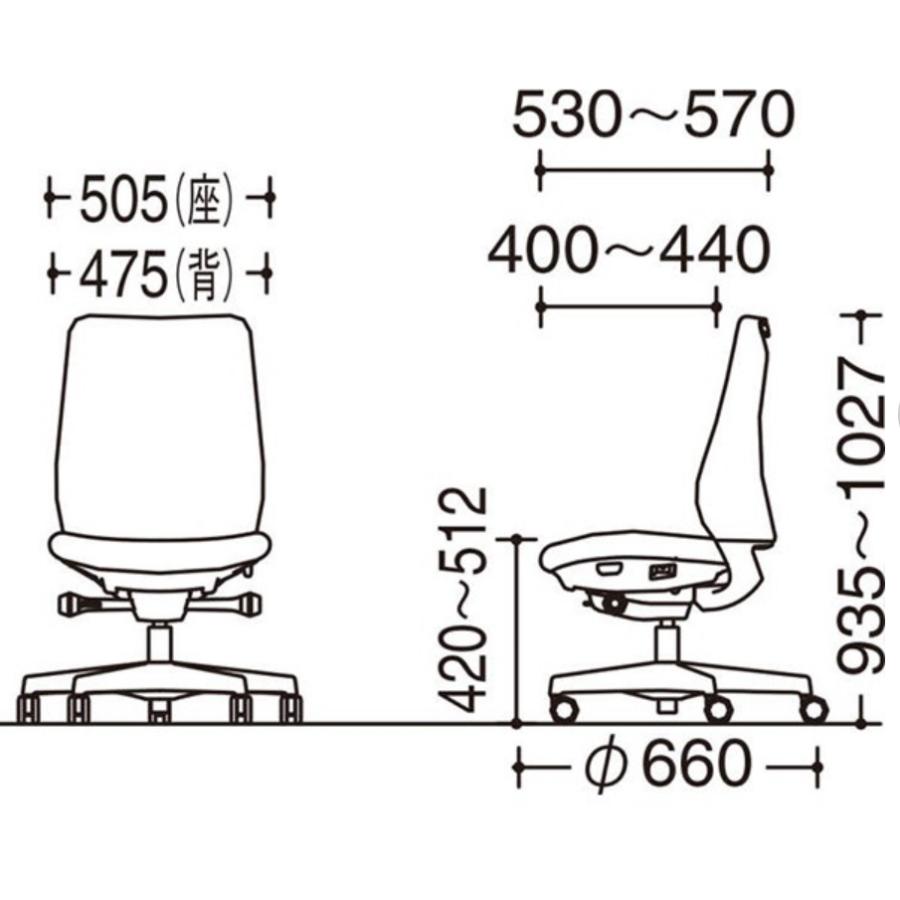 ポータム スタンダードバック 背クッション（インターロック）ブラックフレーム 肘無し CF13XR CF13ZR オフィスチェア Potam オカムラ okamuraの画像