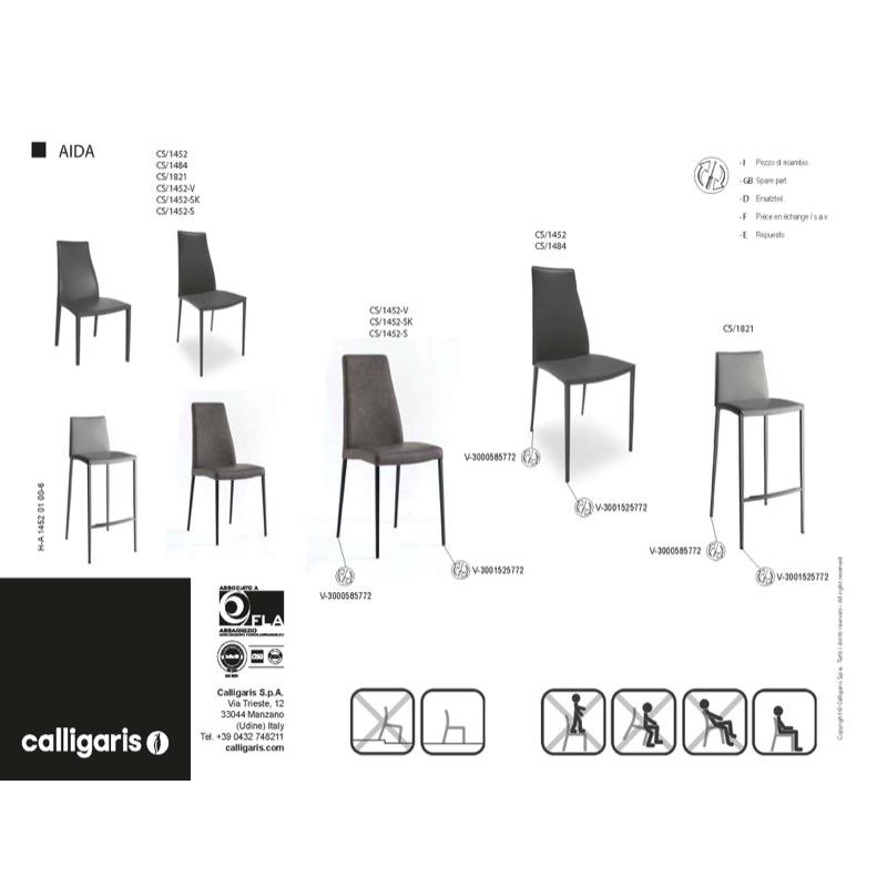 カリガリス ダイニングチェア AIDA アイダ 2脚セット CS1452 レザー 再生皮革 calligaris おしゃれ｜nimusplus｜12