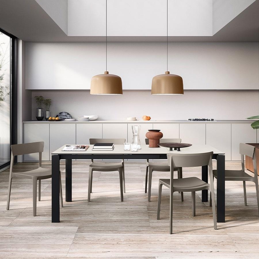 超美品‼️カリガリス伸縮式テーブルイタリア製さくれあ calligaris（カリガリス） DUCA デュカ CS4089-R130 伸長式ダイニング
