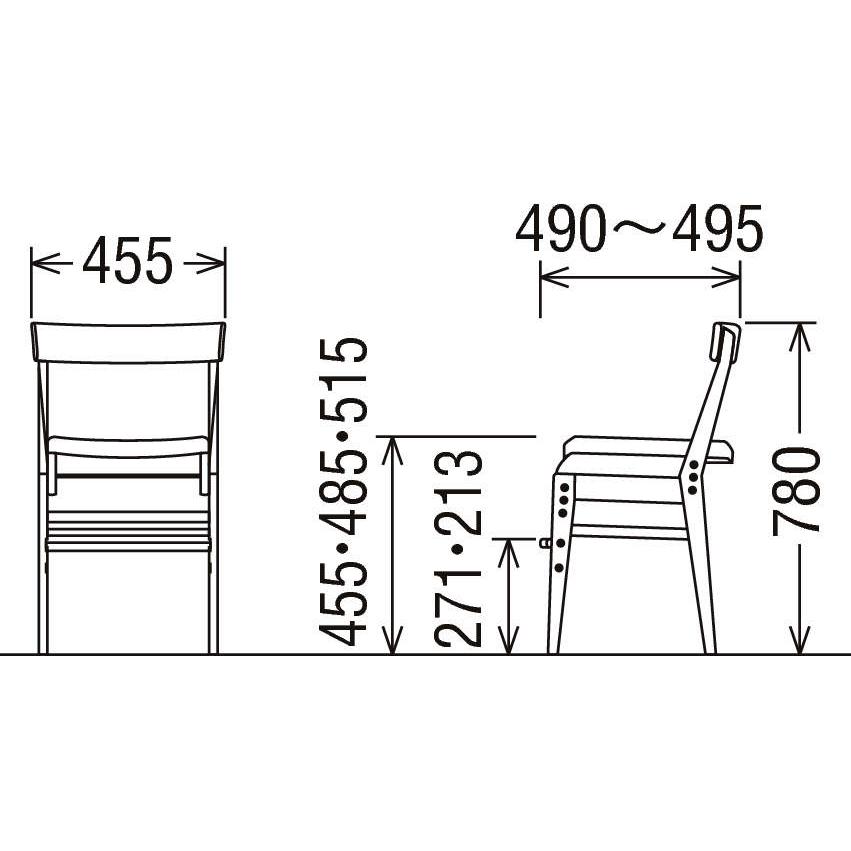 カリモク デスクチェア XT0611 XT0641 子ども用学習椅子 キッズ サポート 勉強イス クレンズ karimoku 国産の画像