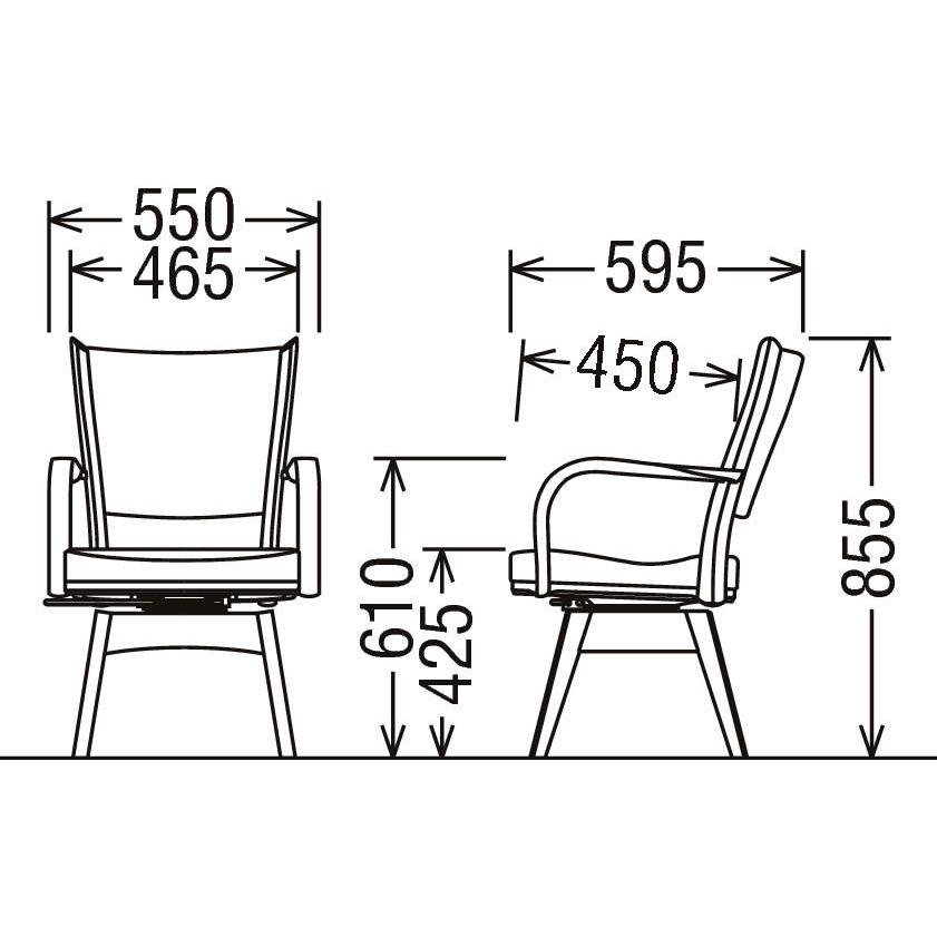 カリモク家具（KARIMOKU FURNITURE） カリモク 食堂椅子 肘なし 肘付