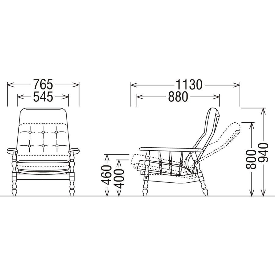 COLONIAL（カリモク家具） カリモク リクライナー RC60モデル 平織布地