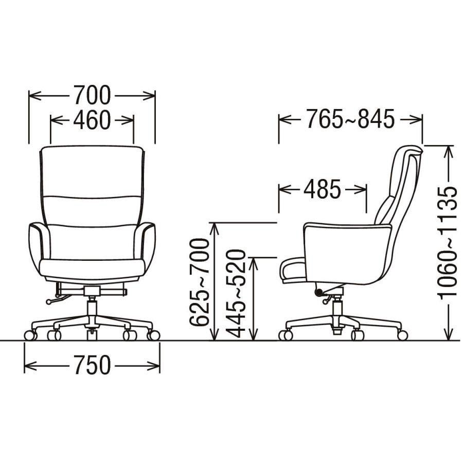 カリモク 本革張デスクチェア XS1320BB オフィスチェア ワークチェア レザー トーションバー karimoku 国産の画像