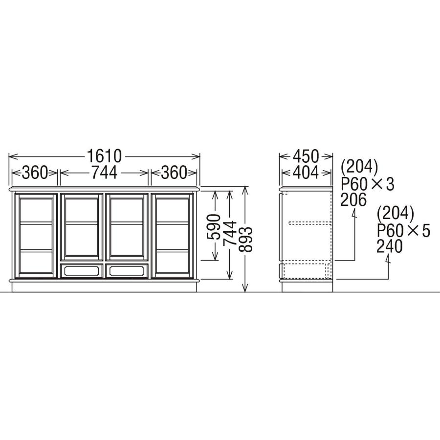 COLONIAL（カリモク家具） カリモク サイドボード HC5307NK 幅161cm
