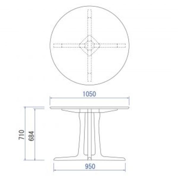起立木工 【開梱設置無料】起立木工 オーアールツー 円形テーブル OR