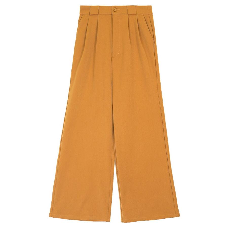 ワイドパンツ レディース 秋 タック入りワイドパンツ ベージュ カーキ マスタード レンガ チャコール ブラック Napte 4679 パーティードレスretica 通販 Yahoo ショッピング