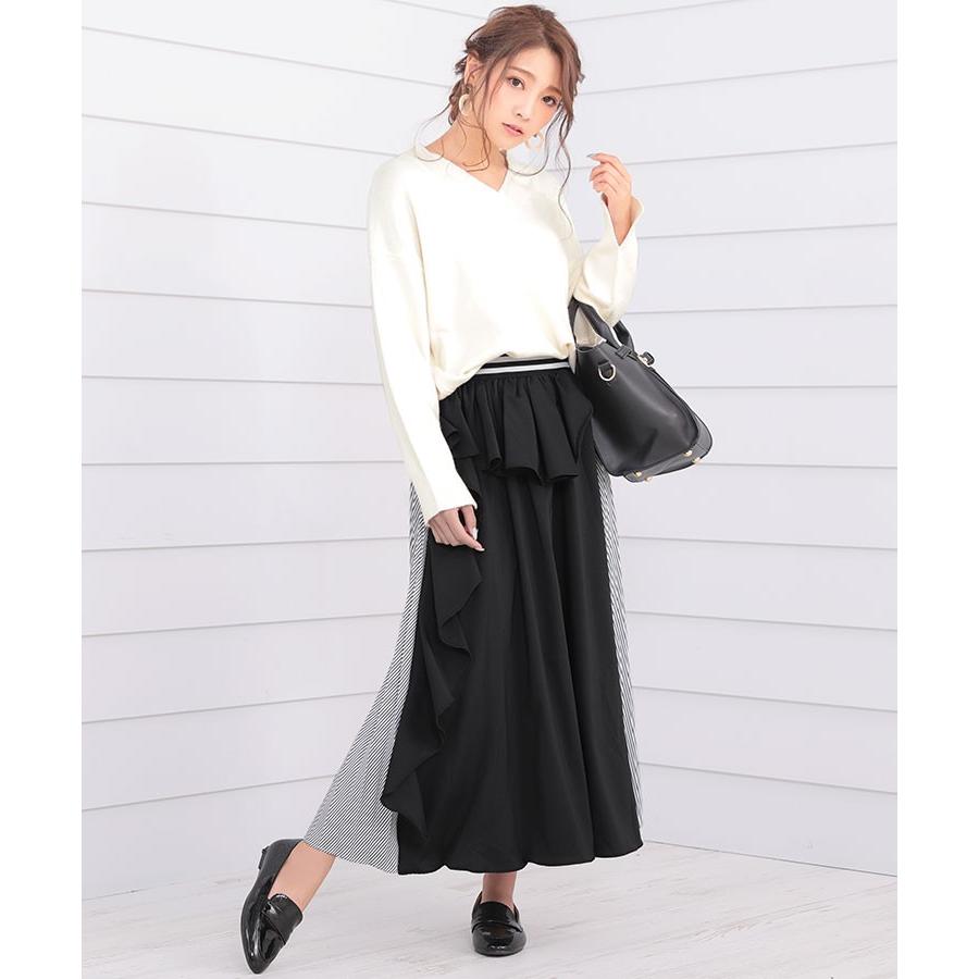 ニット レディース 長袖 セーター Vネック 袖スリットvネックざっくりニット ホワイト ベージュ グレー ブルー ブラック Natp313 パーティードレスretica 通販 Yahoo ショッピング