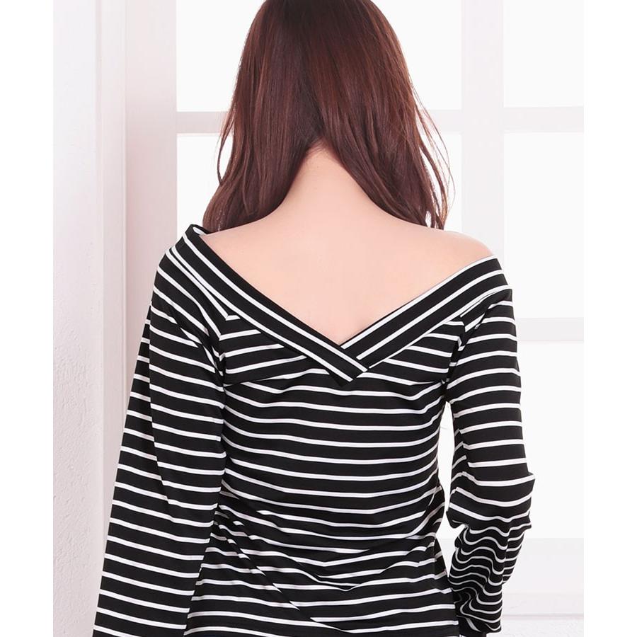 カットソー レディース 長袖 春 Vネック Tシャツ ボーダー 白 黒 Mサイズ Lサイズ Xlサイズ Nvtp1084v パーティードレスretica 通販 Yahoo ショッピング