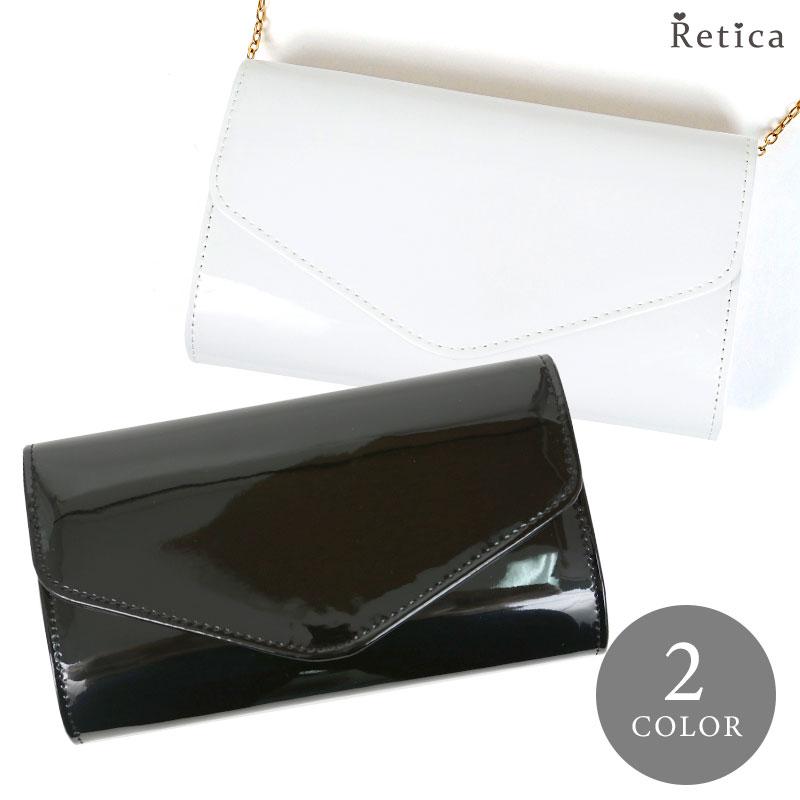 結婚式 バッグ パーティーバッグ レディース 二次会 ブライダル フォーマル クラッチバッグ エナメル 黒 白 代 30代 40代 50代 冬 Rt Bg0 022 パーティードレスretica 通販 Yahoo ショッピング