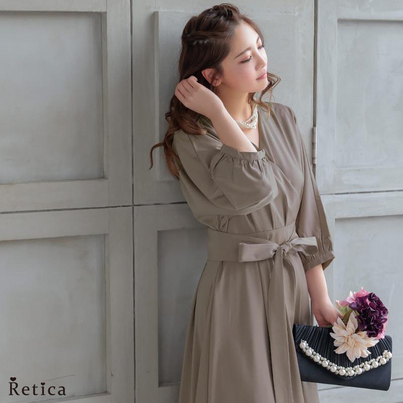 売り切れ必至 Lサイズ パーティードレス 結婚式 フォーマル お呼ばれ 二次会 卒業式 入学式 体型カバー フォーマル ワンピース 代 30代 40代 Retica レティカ 包装無料 送料無料 Www Skylanceronline Com