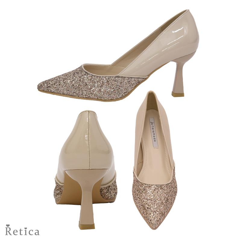 Retica パンプス ヒール ストラップ付き 結婚式 お呼ばれ 靴 Retica パンプス ヒール ストラップ付き 結婚式 お呼ばれ 靴