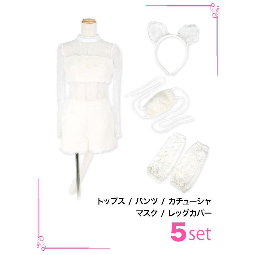 コスプレ ハロウィン 2022 アニマル ねこ 程よく魅せ コスプレ衣装 5点