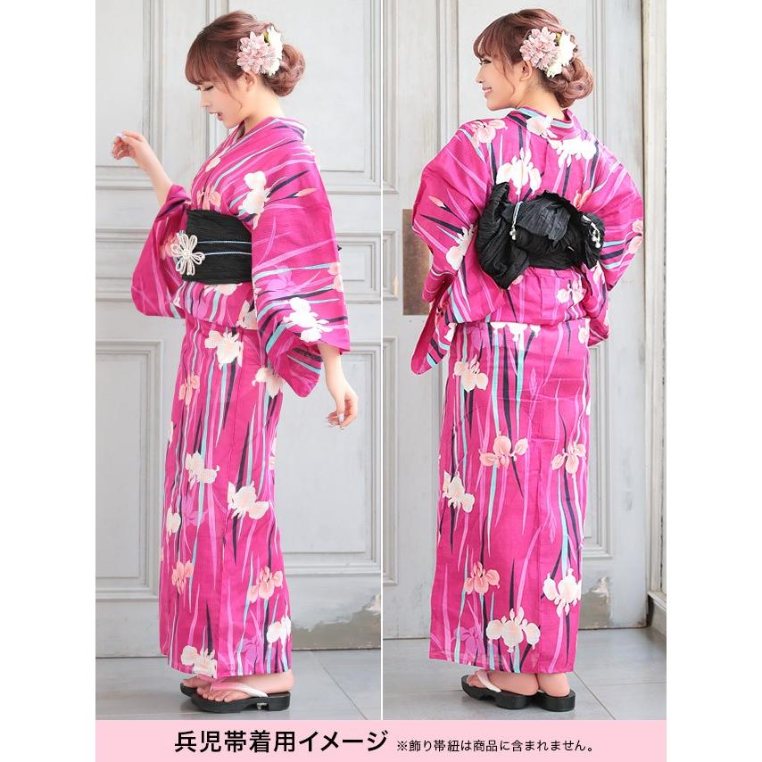 浴衣 レディース 夏祭り 夏 花火 大人 お洒落 ゆかた 可愛い ピンク色地に縦模様あやめ ゆかた3点セット Tk Yk158 6cb29 Ninarobe ニーナローブ 通販 Yahoo ショッピング
