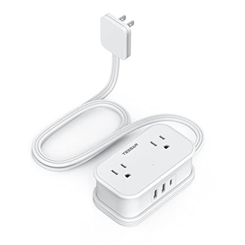 延長コード タイプc TESSAN 1m 電源タップ usb付き コンセントタップ 4個AC差込口 1USB-Cポート 2USB-Aポート 小型軽量 テーブルタップ 蛸足コンセン（Yahoo!・Nina-style）