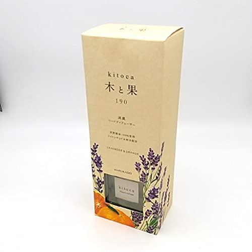 晴香堂 kitoca 木と果 190 天然精油100%使用 リードディフューザー 190ml ラベンダー&amp;オレンジ（Yahoo!・Nina-style）