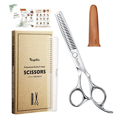 プロ美容師が監修 KnightRise すきばさみ 散髪はさみ ヘアカット 髪切りハサミ セニングシザー セルフカット 低すき率すきばさみ の商品画像
