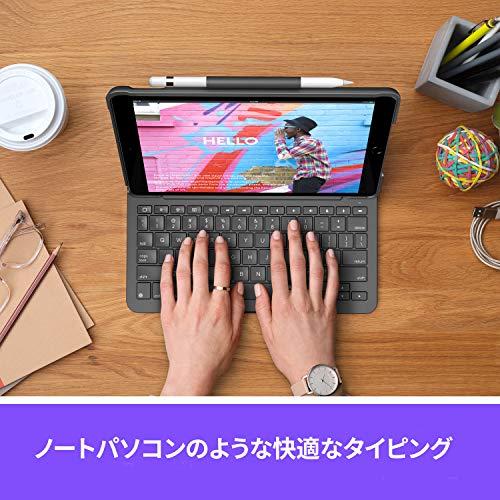 ロジクール iPad 10.2 インチ 対応 第9世代 第8世代 第7世代 キーボード iK1055BK グラファイト SLIM FOLIO 薄型 Bluetooth キーボード一体型 ケース｜nina-style｜03