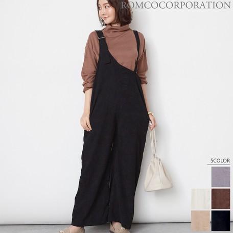 Sale期間限定価格 コーデュロイ ワンショルダー サロペット レディース ボトムス オールインワン ゆったり 秋 冬 暖かい Ninaetlina 通販 Yahoo ショッピング