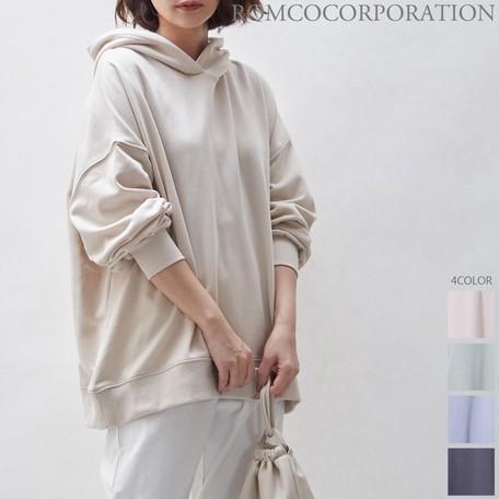 在庫限り特価価格 オーバーサイズスウェットパーカー レディース トップス パーカー プルオーバー かぶり 春 ビックシルエット 新着