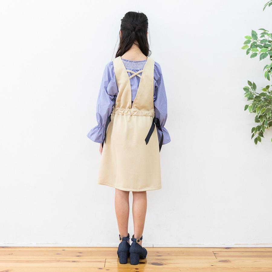 Sale サイドリボンサロペット 子供服 女の子 キッズ ジュニア 小学生 送料無料 親子 ペアルック ワンピース オールインワン 春 夏 332k Ninaetlina 通販 Yahoo ショッピング