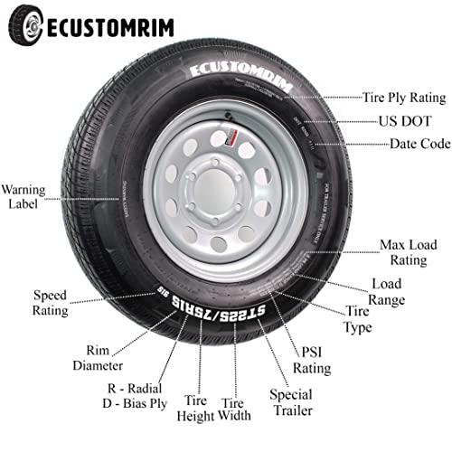 日本販売 Kenda Loadstar 205/75 D 15 LRC 6 PR Bias Trailer Tire on