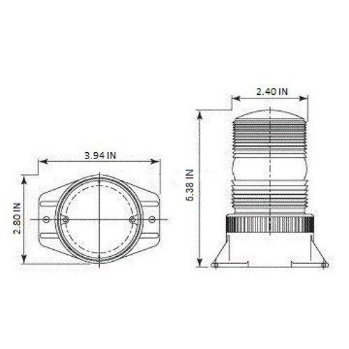 受発注 B 6 L 4 PAC 85-265 V AC LED非常警告安全ライトビーコンストローブ効果110 V 120 V 220 V 240 V (CLEAR)